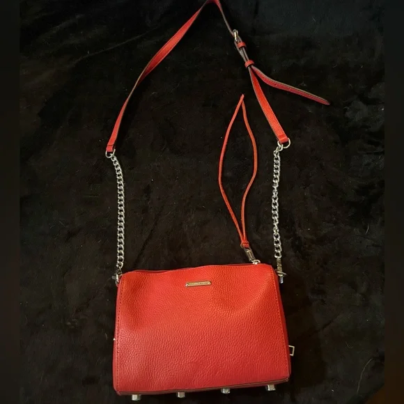 Rebecca Minkoff Mini Zip Crossbody Bag | Red Leather | Gently Used | No Dust Bag - Picture 3 of 7